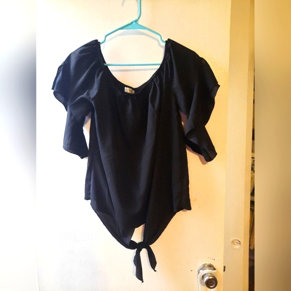Black flowy blouse